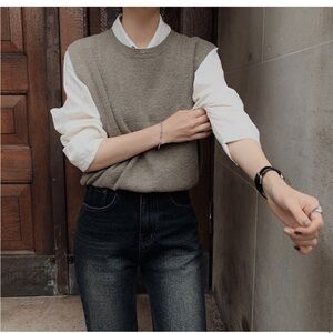 Women's Casual Gray Sweater Vest